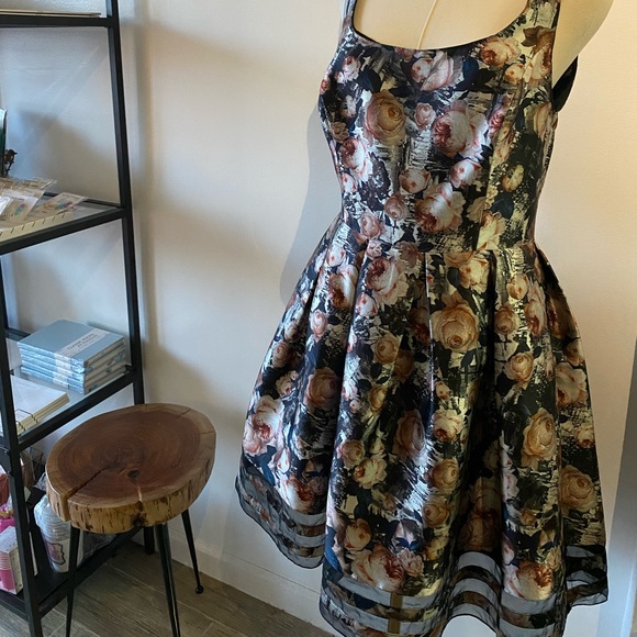Sachin + Babi Floral Fit and Flare Dress Size 10 - Picture 2 of 3